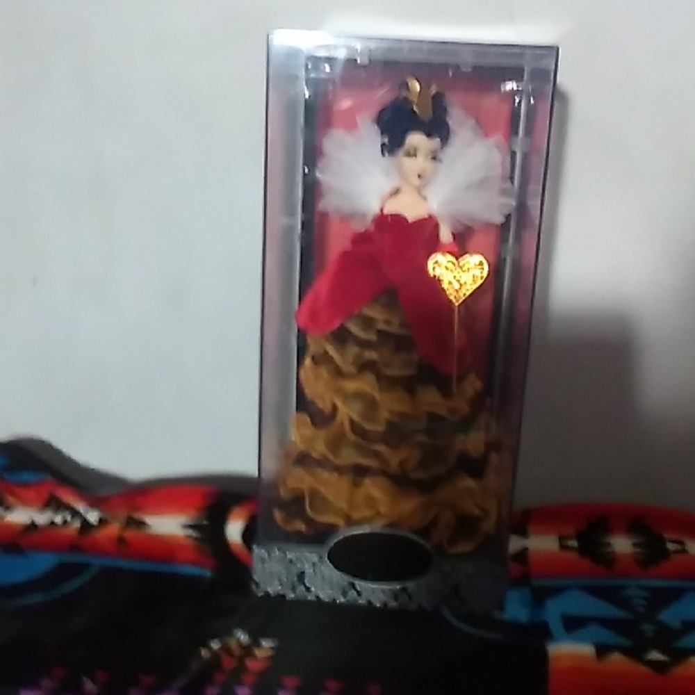 Elegant Doll in Red and Gold Dress